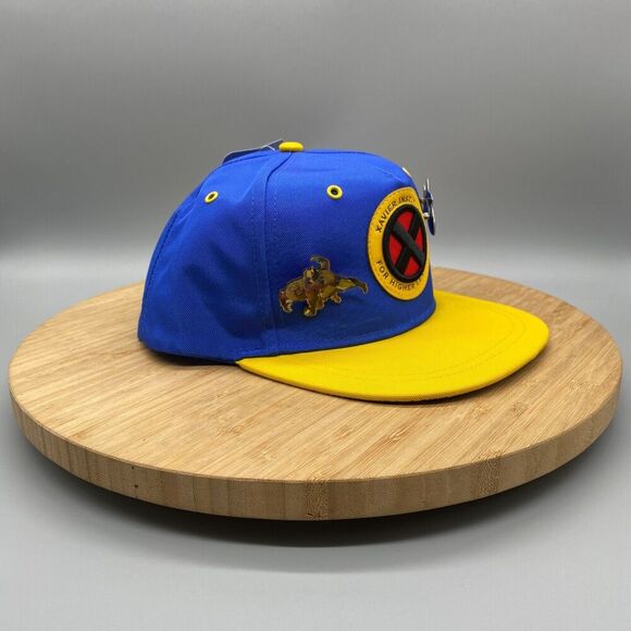 X-Men Disney D23 Expo Exclusive Hat Blue Yellow 2 Pins Marvel Xavier Animated - Picture 5 of 14